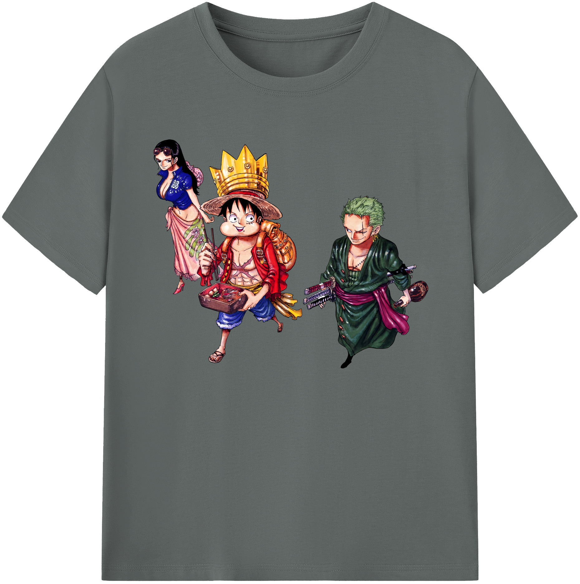 ワンピース モンキー・D・ルフィ ONE PIECE Monkey D. Luffy 綿100％ メンズ半袖Tシャツ｜肌触りやわらか＆通気性